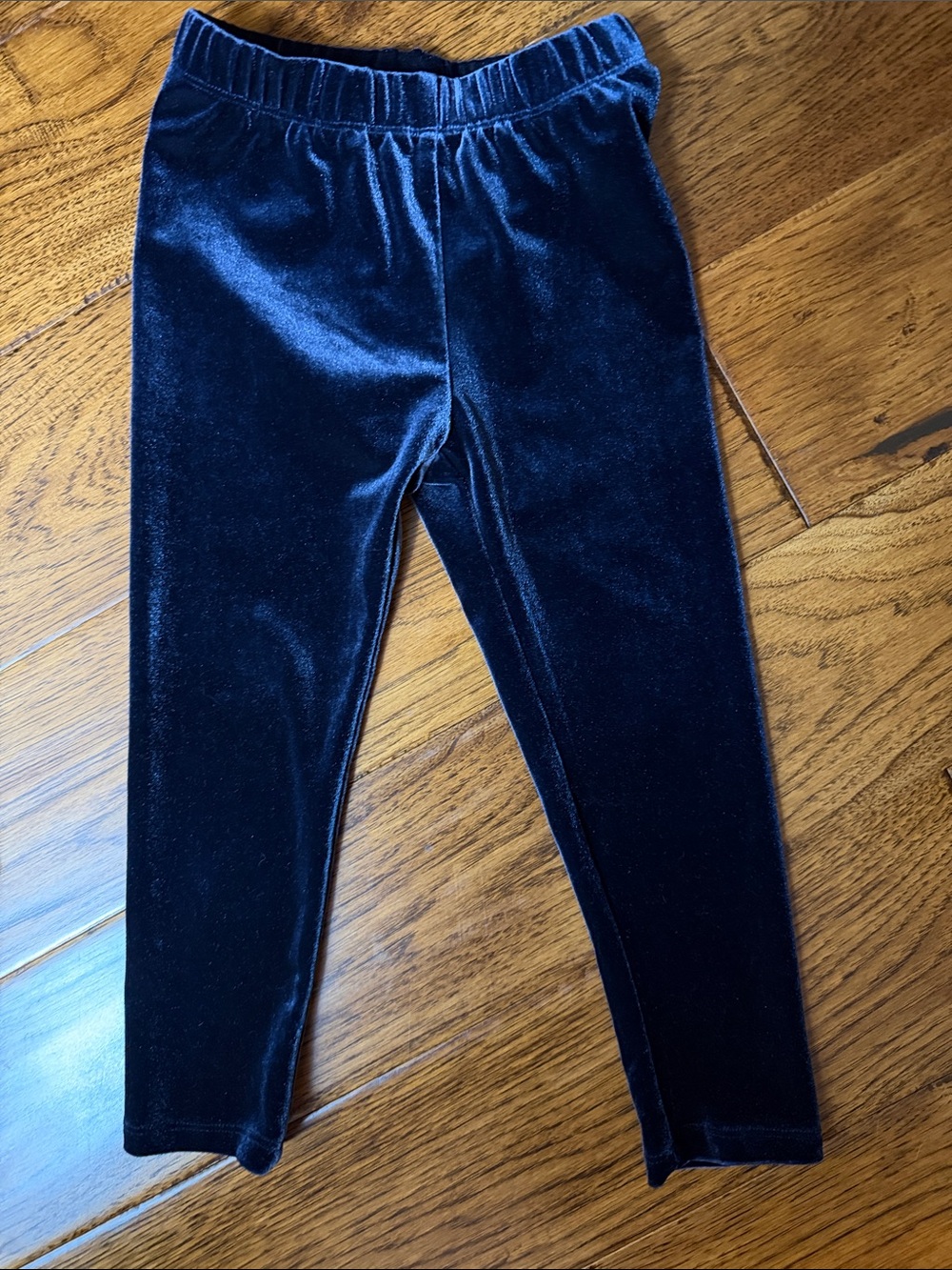 Janie and Jack White Top with Navy Velvet Leggings - Picture 4 of 4